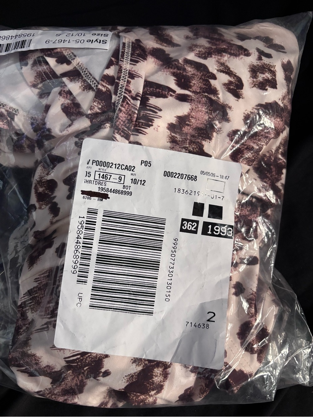 Printed Midi Dress in Cream and Brown - Picture 5 of 7